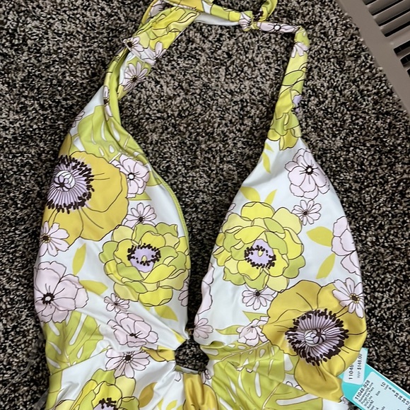 Seafolly Summer of Love Plunge One-Piece Wild Lime, NWT - Picture 4 of 7